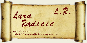 Lara Radičić vizit kartica